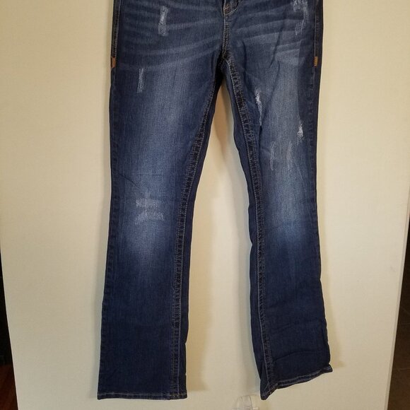 Seven7 slim boot distressed denim jeans sz 6 - Picture 2 of 8